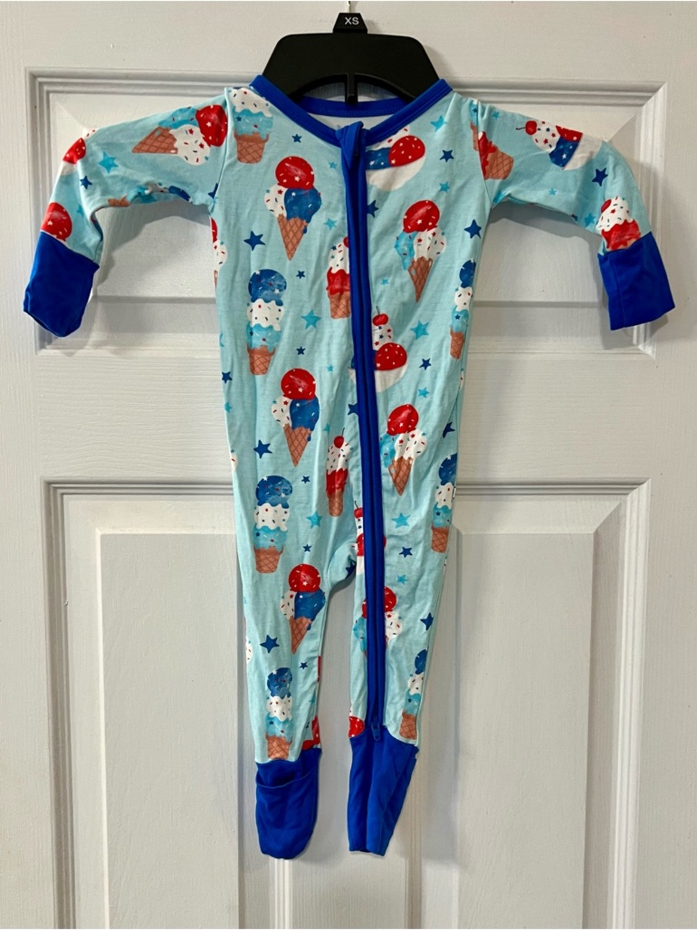 Birdie Bean Patriotic Ice Cream Sundae Bamboo Romper 3-6 Months